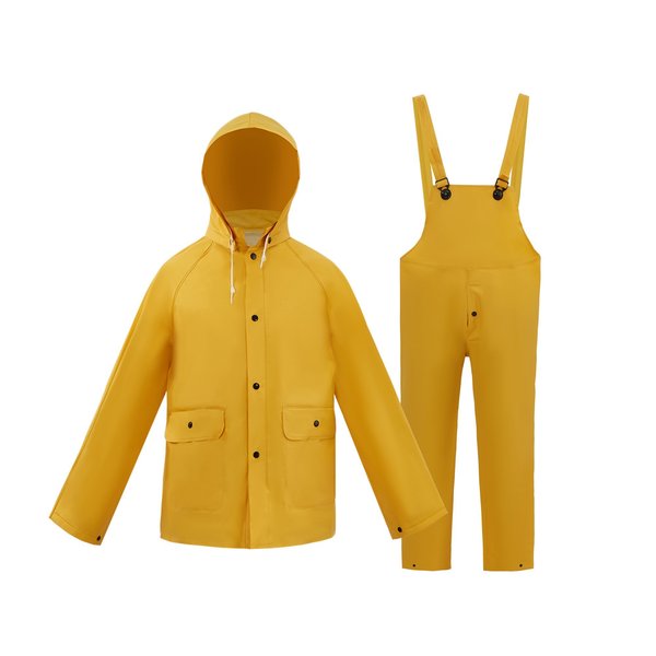 2W International Yellow Heavy Weight Rain Suit, Large 7040-SD L